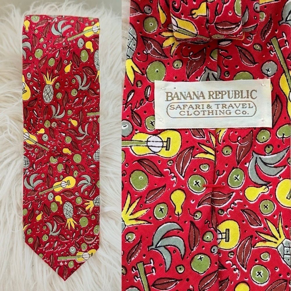 Vintage 80’s Banana Republic Hula Themed Tie